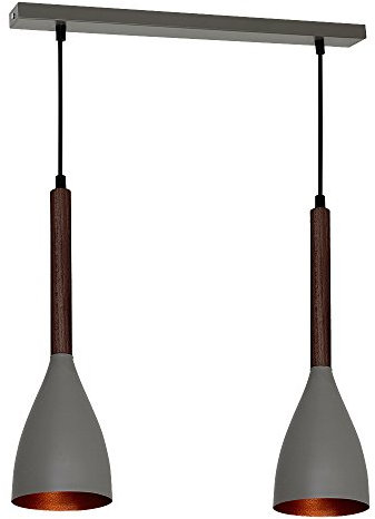 Muza grey/gold, dark wood 2 Deckenleuchte Deckenlampe Kronleuchter Hängelampe