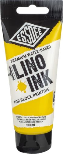 Essdee Block Printing Ink, Water, Yellow, 100ml