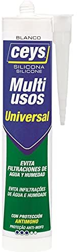 Ceys - Silicona Multiusos Universal - Evita filtraciones de agua y humedad - Color Blanco - 280 ML