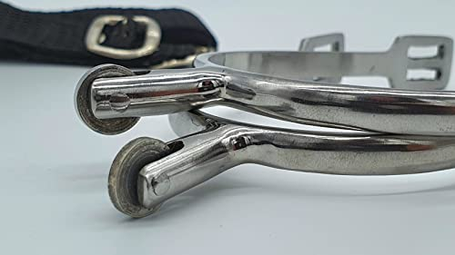 Rädchensporen kleines Rad Sporen Rädchen Radsporen Dorn 2 cm Chrom rostfrei + GRATIS Riemchen