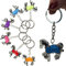 CARPETA® - 12 x Zauberhafte Pferde - Schmuck Anhänger ┃ Mädchen ┃ Mitgebsel ┃ Kindergeburtstag ┃ Silberne Pferde & Ponys ┃ 12 Stück