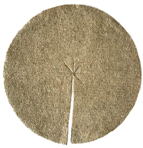 Mulchscheiben aus 100% Hanf, 50er Pack, Durchmesser: 60 cm, 5 mm dick (EUR 4,20 je Stück), Pflanzenschutzmatte, Unkrautschutzmatte, Winterschutzmatte, 100% biologisch abbaubar, umweltfreundlich