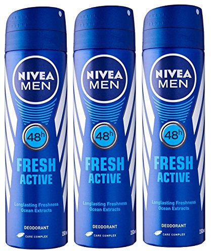 Nivea Deo for Men Spray Antiperspirant, Fresh Active , 150ml by Nivea