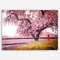 ge Bildet Bild auf Leinwand | Frühlingsbaum - Natur Baum Rosa Pink A in 100x70 cm als Wandbild | Wand-deko Dekoration Wohnung modern Bilder | 2206