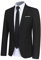 Veste Costume Hommes Slim Fit Formal Blazer Hommes, Noir, S