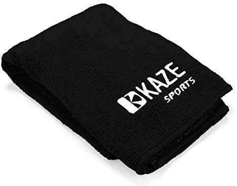 KAZE SPORTS Mikrofaser Bowling Ball Reinigung der Handtuch, 40,6 cm 16 Zoll, schwarz