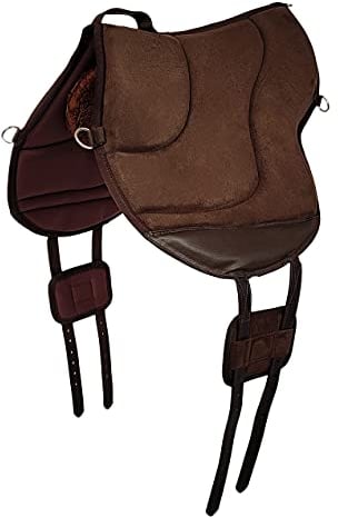 A&M Reitsport Reitpad, Bareback Pad mit Klettkissen, baumloser Sattel 1060, Neu, Farbe:Braun