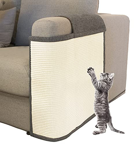 Oroonoko Kratzschutz für Katzen mit natürlichem Sisal zum Schutz von Couch Sofa Stuhl (Linke Hand)