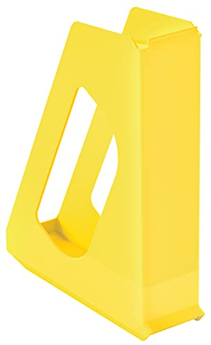 Esselte VIVIDA - Porte-Revues A4 en Plastique Robuste, Rangement pour Catalogues, Magazines et Dossiers, Jaune, 628216