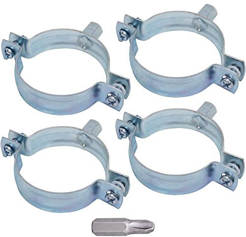 SKIR'CO (4 pezzi) Staffe per tubi da 60-64 mm, morsetti per tubi, supporti per tubi per montaggio a parete e soffitto