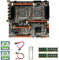 Doengdfo X79 Dual CPU Motherboard+2XE5 2640 CPU+2X4GB DDR3 1600Mhz RECC Ram+SATA Cable+Switch Cable+Baffle LGA2011 M.2 NVME