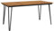 vidaXL Gartentisch, Garten Esstisch mit Haarnadel-Beinen, Terrassentisch Rechteckig, Gartenmöbel Tisch, Industrie-Stil, 160x80x75cm Massivholz Akazie