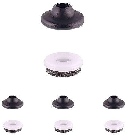 Wagner QuickClick® Filzgleiter Stuhlgleiter 4er-Set zum Aufstecken - 4X Basis + 4X Gleiteinsatz austauschbar - Wollfilz Ultrasoft - Ø 20 für Vitra Stühle DSR DAR DKR - Made in DE - 16780000