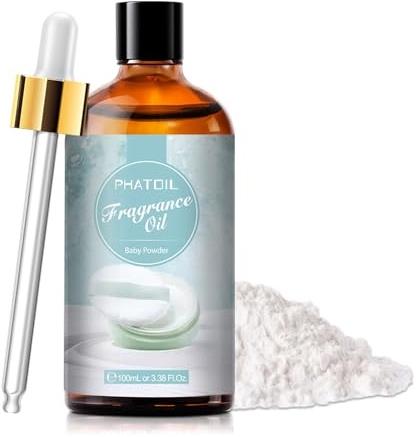 PHATOIL Baby Talco Aceite Esencial, Aromaterapia Aceites Esenciales para Humidificador, Aceite Perfumado de Baby Polvo para Difusor - Baby Powder 100 ml