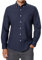 siliteelon Men's Oxford Shirt Long Sleeve Smart Casual Plain Regualr Fit Button Down Shirts with Pockt Navy Blue L