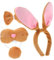 BELLIFFY 1 Set Tier Stirnband Performance Kostüm Zubehör Performance Fliege Halloween Kaninchen Cosplay Hasenohren Stirnband Dekorative Fliege Hasenohren Stirnband Cosplay