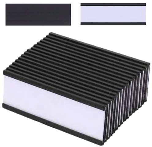 Confezione da 20 Supporti Magnetici per Etichette, Esforzarse Magneti per lavagna Magnetica, Etichette per Barattoli, Scaffale Plastica Con Porta Carte Dati Magnetiche Con Protezioni(10 x 3 cm)