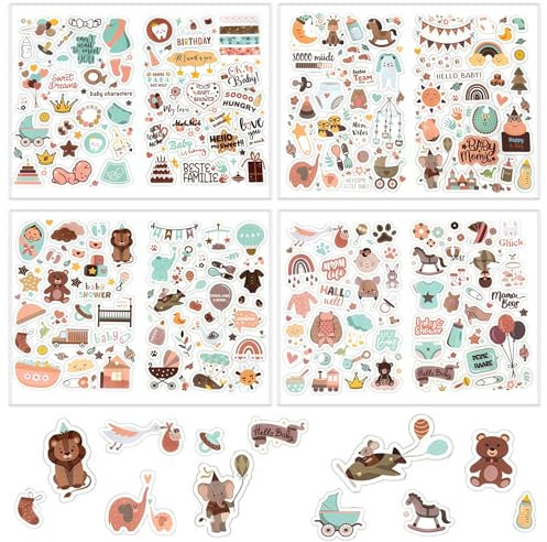 RIVIEVAL Babyalbum-Aufkleber, Fotoalbum-Aufkleber, Scrapbooking-Aufkleber für Fotoalbum, Sprüche, Aufkleber für Fotoalbum-Aufkleber, Babyalbum-Aufkleber