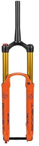Forcella Ammortizzata per Mountain Bike 27.5 29 Forcella Pneumatica da Viaggio 180mm Blocco Manuale Regolabile in Estensione 1-1/2 Forcella conica Boost 15X110mm Perno Passante