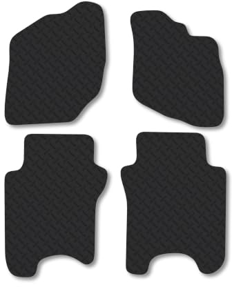 Honda Jazz (2001-2008) [Automatic] 5mm Rubber Car Mats | Heavy Duty Rubber Tailored Fit Floor Mats Full Coverage Durable Waterproof Accessories Easy Clean Anti Slip Made in the UK
