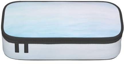 Zkyfll Federmäppchen mit Ombré-Motiv, strukturiert, Blau, großes Fassungsvermögen, Organizer, tragbare Tasche, Make-up-Tasche, Kosmetiktasche
