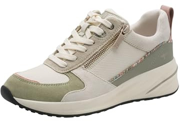 Tamaris Damen Sneaker Low, grün, 36 EU