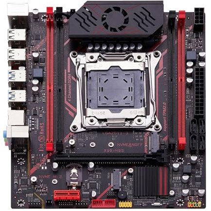 WLTDYZZLDN Fit for X99 TPM 2.0 Interfaccia LGA 2011 3 con NVME NGFF M.2 Supporto 4 canali X99 C612chip Memoria DDR4 SATA3.0 USB3.0 Motherboard