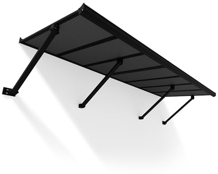 Canopia by Palram Vordach 258x90.5 Augustine Schwarz Paneel Grau