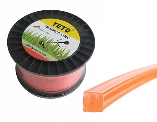 MIRSTORE Bobina da 100 Metri di Filo di Ricambio Quadrato da 2,7 mm per Decespugliatore, Trimmer, Tagliaerba, Tosaerba, Taglia Erba