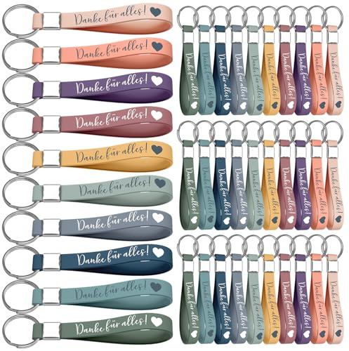 Nangua Dankeschön-Schlüsselanhänger, Silikon-Schlüsselringe, Abschieds-Dankeschön-Geschenke, geeignet für Lehrer, Klassenkameraden, Kollegen, Mitarbeiter, Personal, Familie, Freunde, Dankeschön-Gesc