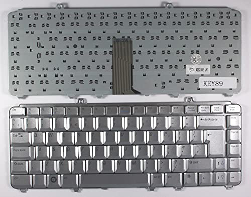 Power4Laptops UK Layout Silver Replacement Laptop Keyboard Compatible With Dell XPS M1530