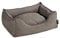HUNTER Boston Hundesofa, Hundebett, Wendekissen mit Plüschbesatz,pflegeleicht, 100 x 70 cm, braun