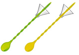 Tescoma Mydrink – Distintivos para diferenciar 308842 Gin Tonic Cuchara, 2 Unidades, Color Verde/Amarillo
