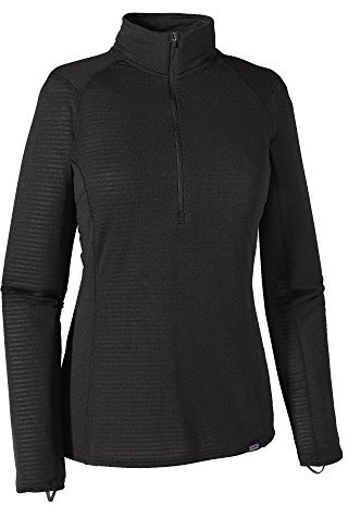 Patagonia Damen W's Cap Tw Zip Neck Tops, schwarz, XL