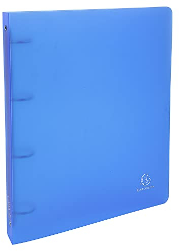 Exacompta 51262E Premium Kunststoff-Ringbuch Chromaline DIN A4 aus mittelfestem transluzentem Polypropylen 4 Ringe Rücken 40mm Plastikordner ideal für Büro und Schule türkis