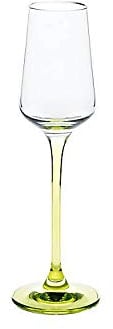 CRISTALICA Likörglas Likörkelch Charisma Schnapsglas Aperatif 100ml klar mit grünem Stiel
