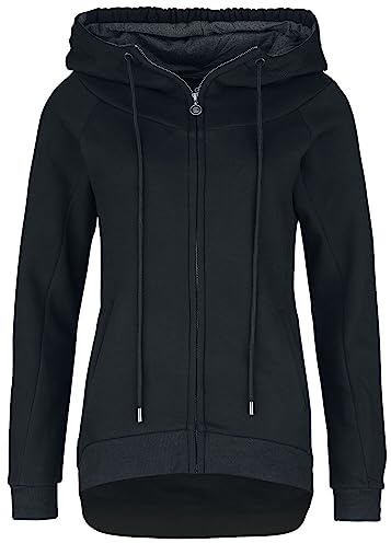 RED by EMP Damen Schwarze Lange Sweatjacke