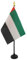 AZ FLAG - Mini Drapeau Emirats Arabes Unis De Table - 15x10 cm - Drapeau Émirati De Bureau 100% Polyester Avec Hampe Pointe Dorée 25cm