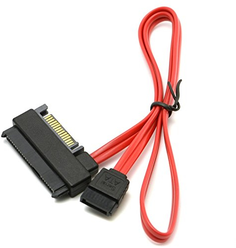 Goliton® SFF-8482 SAS vers SATA Cable SAS Disque Dur connecté à la Carte mère SATA Adaptateur Port de Port d'alimentation câble 15 Broches-Noir