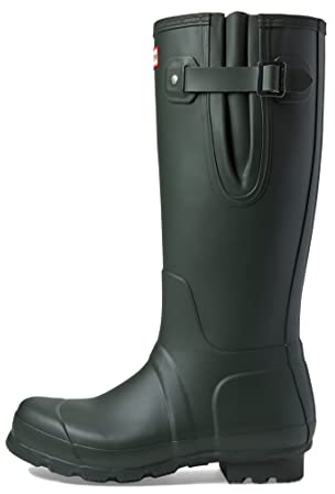 Hunter Mens Original Side Adjustable, Stivali in Gomma Uomo, Dark Olive, 39 EU