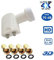 LNB Twin SR-2088, 0.1dB High Gain 70 DB !! - Tête Parabole Universelle Compatible Full HD 4K TNTSATCanal+ Astra et FRANSAT + 4fiches F Gold