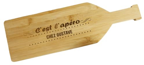 CADEAUX.COM - Planche Apero Personnalisable Prénom - Planche Apéritif en Bois - Idée Cadeau Homme Noel - Planche à Découper avec Message Personnalisable - Fête des Pères - Cadeau Noel