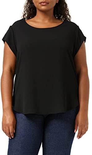 ONLY Onlvic S/S Solid Top Noos Ptm, Negro, 44 Mujeres