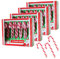 4 x 12 Zuckerstangen - Candy Canes - Erdbeergeschmack, rot weiß - 48 Stück, je 12 g