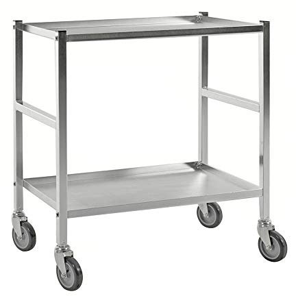 Tischwagen mit 2 Böden 690 x 430 x 750 mm, Traglast: 150 kg - verzinkt