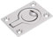 Alomejor Square Flush Pull Ring Griffe Edelstahl Marine Boat Deck Hubring Versteckte Einbau Boot Luke Türknauf Griff Pull Ring(64 * 44)