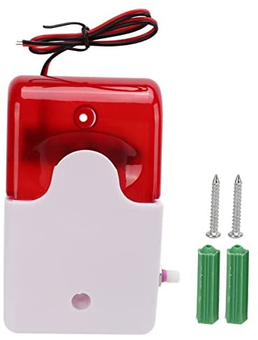 Wired Blinklicht Strobe Sirene Sound Alarm Sound Light Alarm Blinklicht 110 DB Hochdezibel Einstellbares Alarmhorn Öffentliche Plätze Notfall Evakuierung Sicherheitswarnung Alarm(12V)