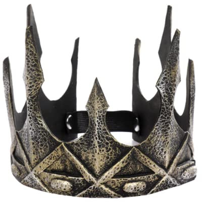 Antiker König Mittelalter Stirnband Herren Kopfschmuck Party Gastgeschenke Halloween für Hochzeit Brithday Party Babyshower Festzug (Gold)