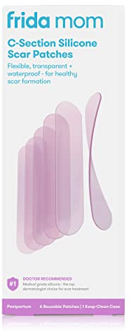 Frida Mom, cerotti in silicone per cicatrici a C, riutilizzabili, trattamento medico ideale per cicatrici cheloidi 6 20,3 cm di lunghezza, con custodia e custodia inclusa