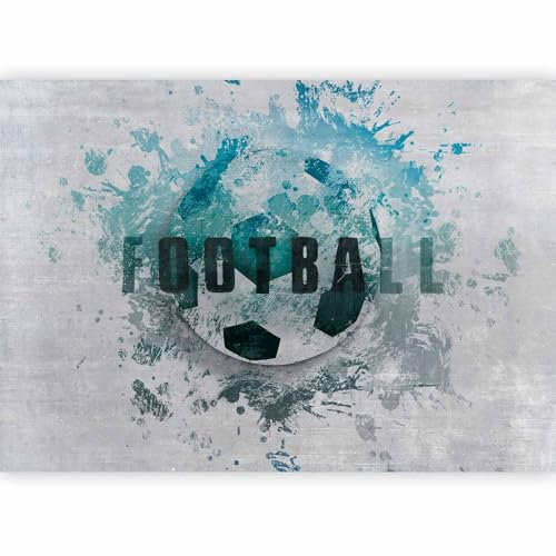 murando - Papier peint panoramique inspirant 100x70 cm - Revêtement mural décoration pour chambre salon cuisine - Design unique et moderne - Gris bleu vert - Football i-C-10012-a-c